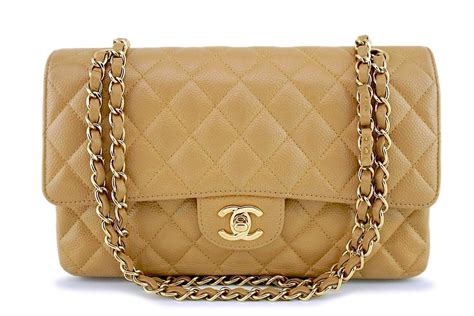 chanel camel flap bag